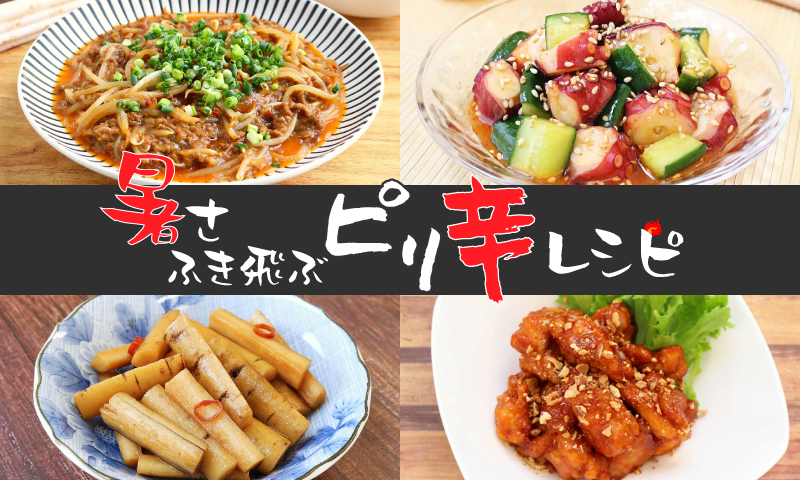 夏の暑さ吹き飛ぶ!ピリ辛おすすめレシピバナー